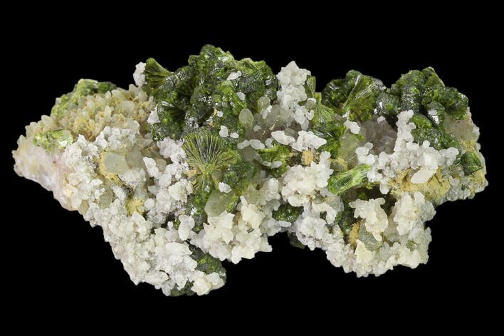 Lustrous Epidote, Calcite & Quartz Association - Morocco #135873